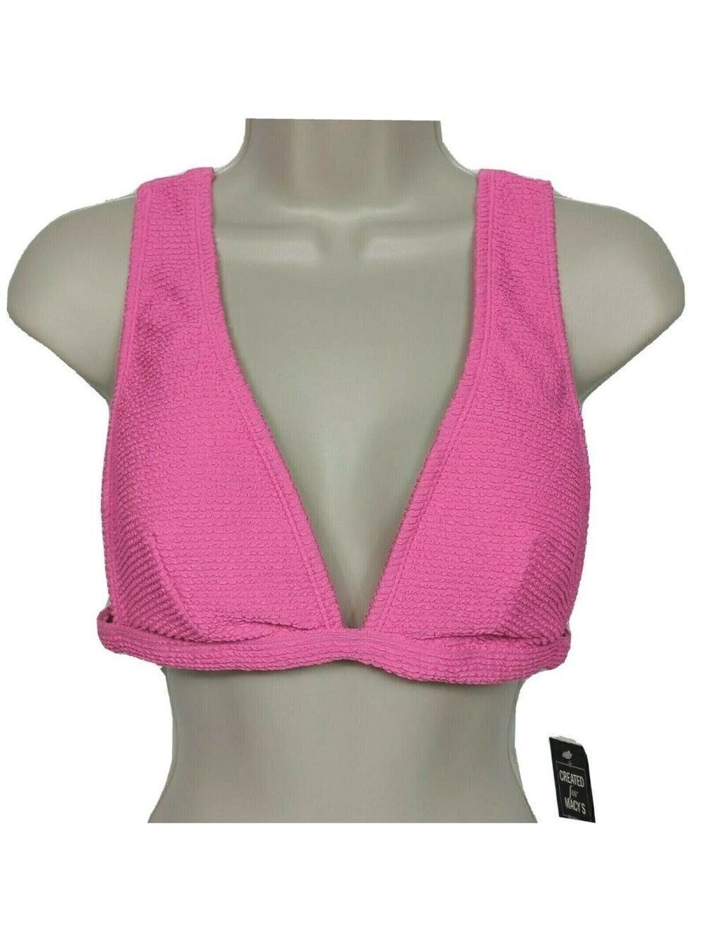 Hula Honey Bikini Top Plunge Neck Large